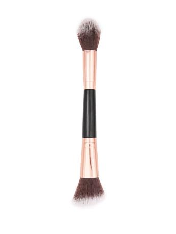 Dual-Head Makeup Brush - Platinum Powder Brush