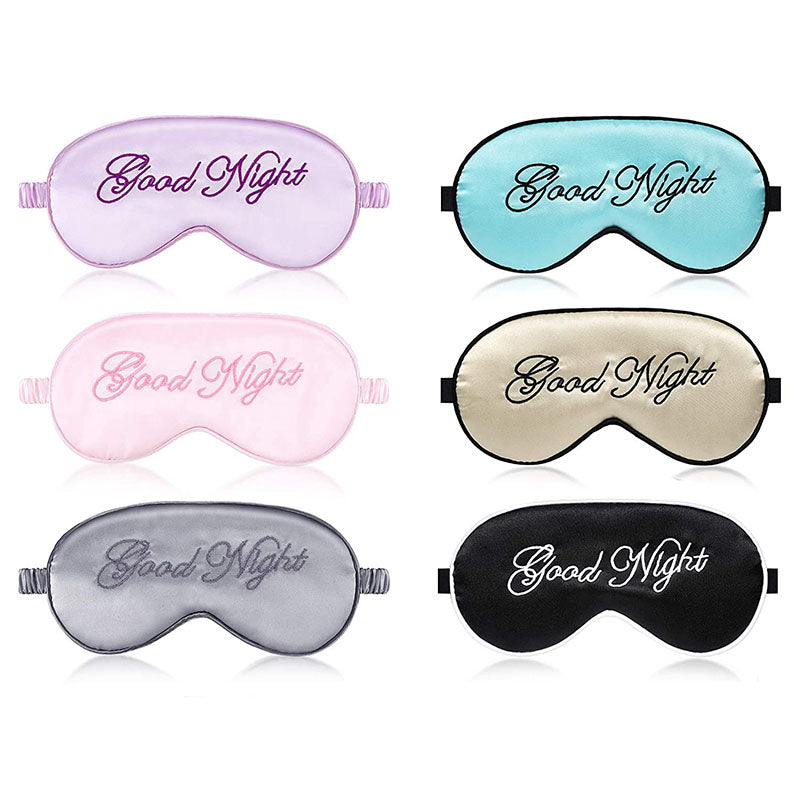 Embroidered Silk Sleep Mask with Adjustable Ventilation
